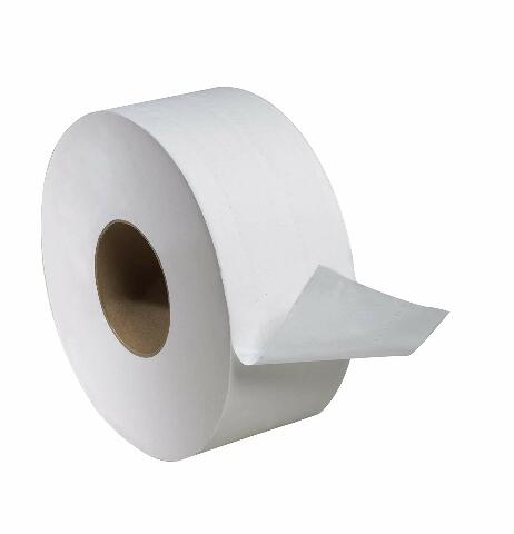 Tork Universal TJ0922A Jumbo Bath Tissue Roll, 2-Ply, 8.8" Dia, 3.55" Width x 1,000' Length, White (Case of 12 Rolls, 1,000 per Roll, 12,000 Feet)