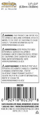 Cruiser Accessories 80230 License Plate Fasteners