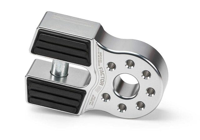 Factor55 00050-05 Flatlink Original Folding Winch Shackle Bracket Max Load Rating 16,000 lb Ultimate Failure Greater Than 40,000 lb Ideal Compatible with 4x4 Off Road Adventures – Silver