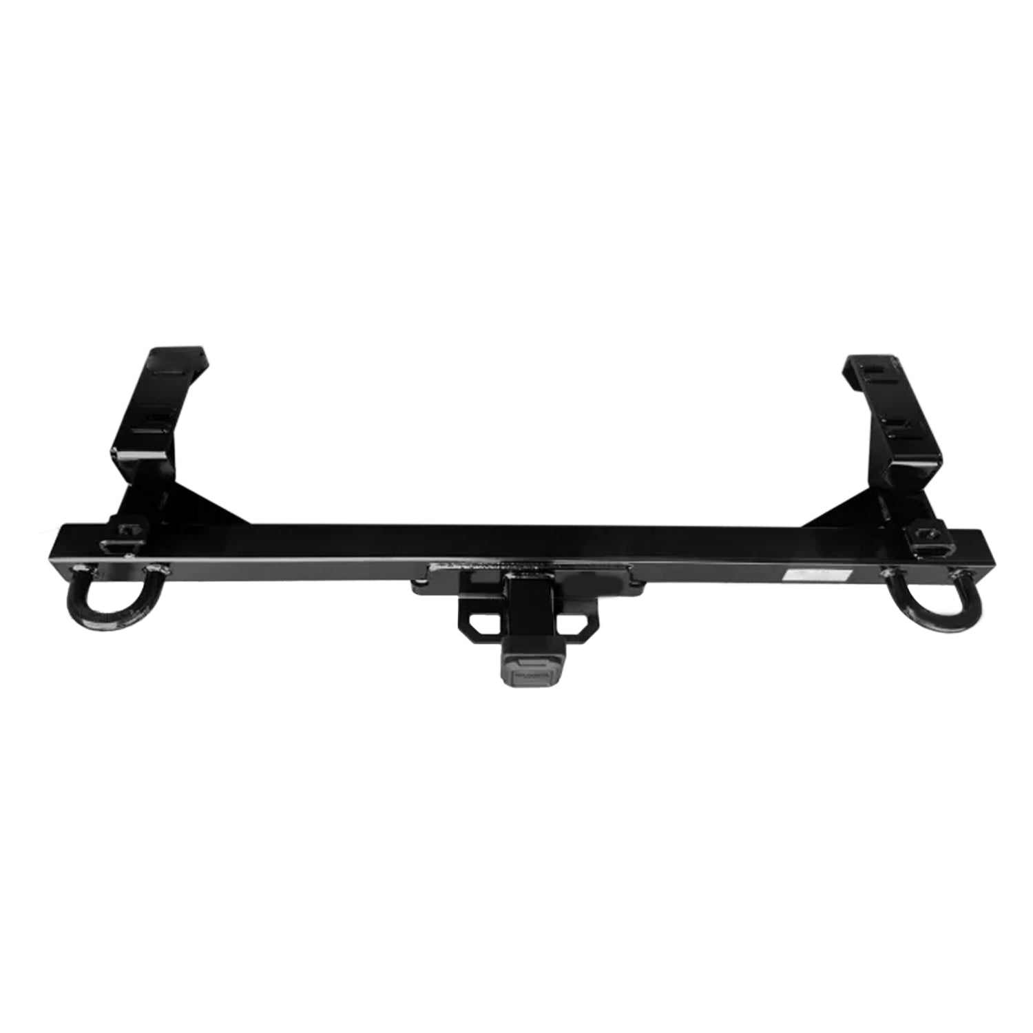 Close-up of Fenza heavy-duty hitch receiver and 2-inch ball mount