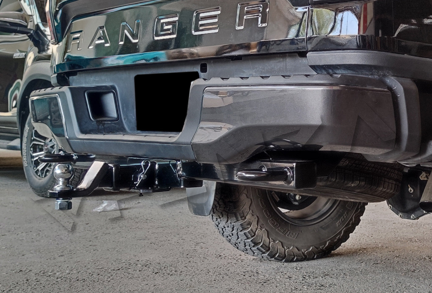 Fenza towing hitch kit components for Ford Ranger T9 Export 2023–2024