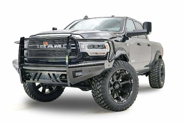 Fab Fours DR19-S4460-1 Black Steel Front Bumper Fits 19-20 2500 3500