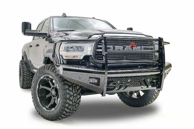 Fab Fours DR19-S4460-1 Black Steel Front Bumper Fits 19-20 2500 3500