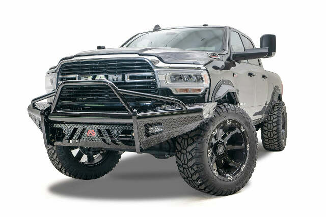 Fab Fours DR19-S4462-1 Black Steel Front Bumper Fits 19-20 2500 3500