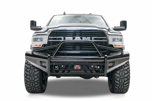 Fab Fours DR19-S4462-1 Black Steel Front Bumper Fits 19-20 2500 3500