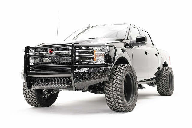 Fab Fours FF18-K4560-1 Black Steel Front Bumper Fits 18-20 F-150