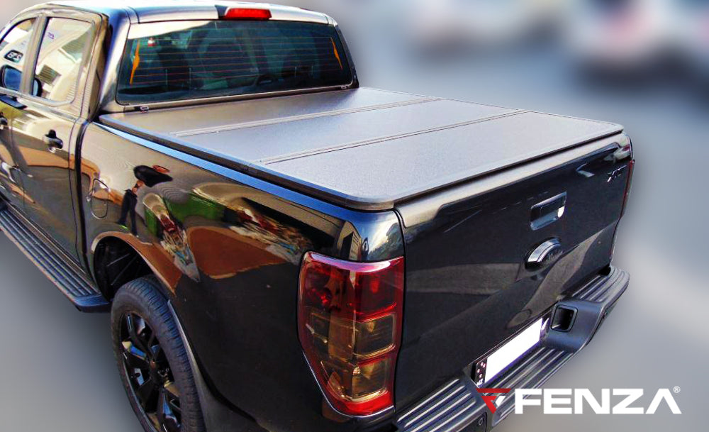 Fenza AL Hard Tri-Fold Tonneau Cover Compatible with Ford Maverick 2022–2026 | Heavy-Duty Aluminum Folding Truck Bed Cover with Secure Locking System, Waterproof Seal, and Sleek Low-Profile Design