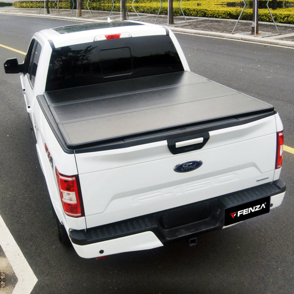 Fenza AL Hard Tri-Fold Tonneau Cover Compatible with Ford Maverick 2022–2026 | Heavy-Duty Aluminum Folding Truck Bed Cover with Secure Locking System, Waterproof Seal, and Sleek Low-Profile Design