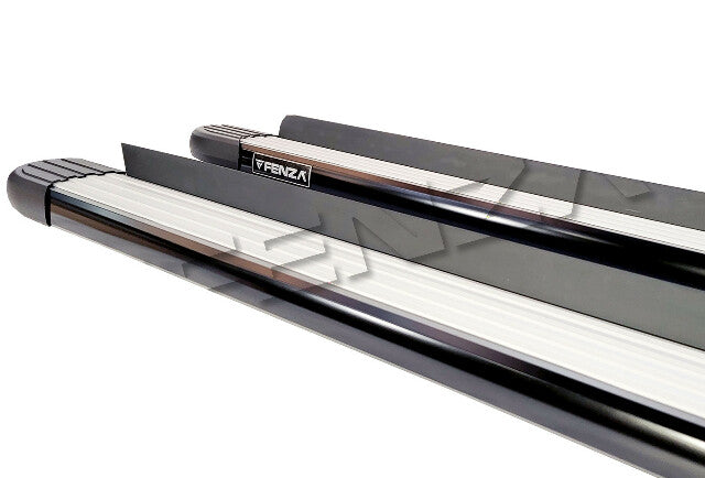 Running Boards Side Steps Black & Silver Compatible With Nissan Frontier 16+