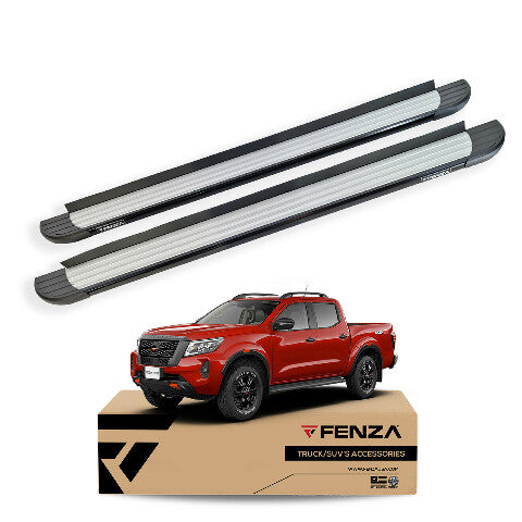 Running Boards Side Steps Black & Silver Compatible With Nissan Frontier 16+