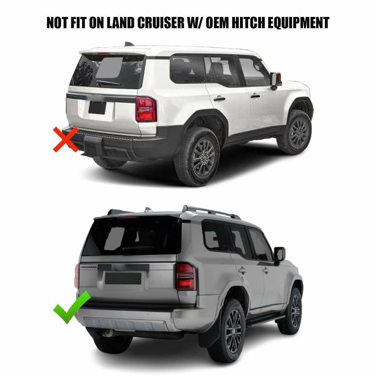 FENZA Trailer Hitch Receiver Kit Compatible with Toyota Land Cruiser Prado LC250 & Lexus GX 550, 2024–2026, Includes Ball Mount, Hitch Ball, Electrical Connector & Hardware