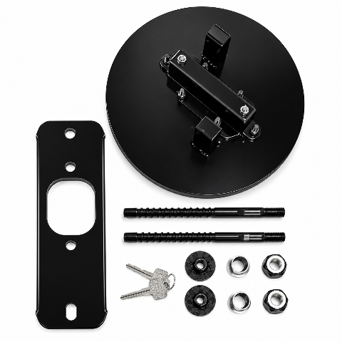 FENZA Spare Tire Lock Compatible with Toyota Hilux – Heavy Duty Underbody Spare Wheel Anti-Theft Security System with Lock, Keys, Protector Disc & Mounting Hardware
