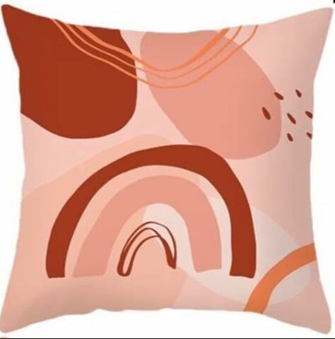 Fenza Handmade 2024 Pantone 13-1023 Inspired Peach Fuzz Linen Throw Pillows 4 Piece Set,18X18 Pillow Inserts Double Sided Printed Pattern Bedroom Decor Ideal For Interior Designer Home Decor