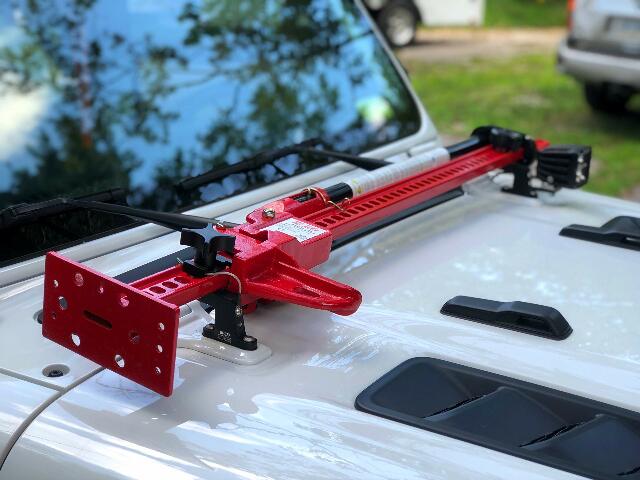 Hi-Lift Jack HM-900 Hood Mount Compatible with Jeep Wrangler ( - Present) and Gladiator , Black 2013