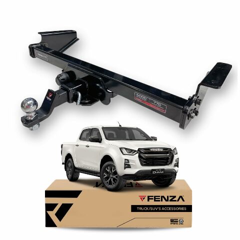 Fenza Class III Towing Hitch Receiver with 2" Ball Mount Compatible with Isuzu D-Max 2015-2024 | 6,500 lbs Capacity