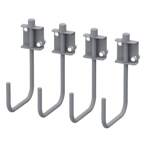 Kargo Master 4 Pack Adjustable Metal Wall Mount Swivel Hooks - 1 lb Max Weight Capacity Each