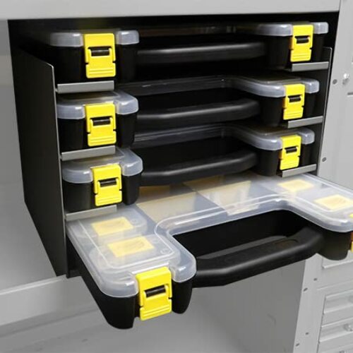 Kargo Master Steel 4 Tote Shelf Cabinet