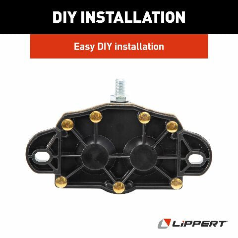 Lippert Replacement Dual-Polarity Reversing Solenoid with Silver / Bronze Alloy Posts Compatible with Hydraulic Leveling Systems and RV Slide-Outs - 118246