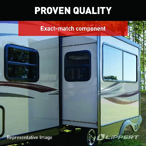 Lippert In-Wall Replacement Interior In/Out Switch Assembly with 3 Connectors on the Back Compatible with RV Slide-Out Systems, White - 19 2063