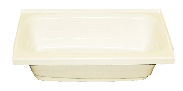 Lippert Replacement 24" x 36" Parchment Bathtub with Left Drain, Scratch-Resistant ABS Acrylic Compatible with RVs, Travel Trailers, 5th Wheels, Motorhomes - P2436LHSPK