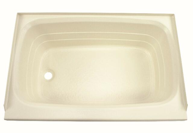 Lippert Replacement 24" x 36" Parchment Bathtub with Left Drain, Scratch-Resistant ABS Acrylic Compatible with RVs, Travel Trailers, 5th Wheels, Motorhomes - P2436LHSPK