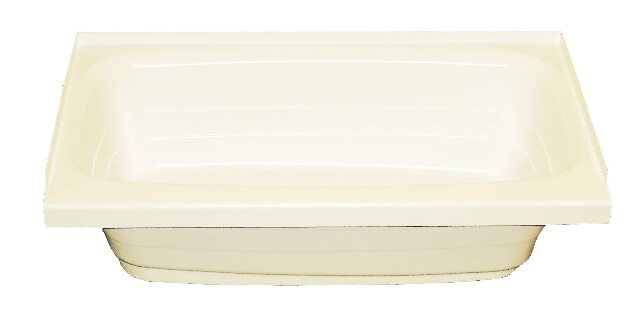 Lippert Replacement 24" x 36" Parchment Bathtub with Right Drain, Scratch-Resistant ABS Acrylic Compatible with RVs, Travel Trailers, 5th Wheels, Motorhomes - P2436RHSPK