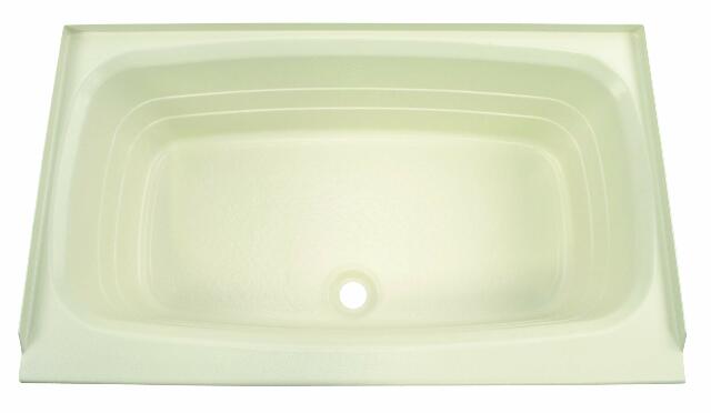 Lippert Replacement 24" x 40" Parchment Bathtub with Center Drain, Scratch-Resistant ABS Acrylic Compatible with RVs, Travel Trailers, 5th Wheels, Motorhomes - P2440CDSPK