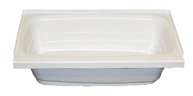 Lippert Replacement 24" x 36" White Bathtub with Left Drain, Scratch-Resistant ABS Acrylic Compatible with RVs, Travel Trailers, 5th Wheels, Motorhomes - W2436LHSPK
