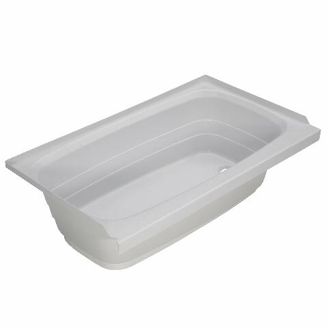Lippert Replacement 24" x 40" White Bathtub with Right Drain, Scratch-Resistant ABS Acrylic Compatible with RVs, Travel Trailers, 5th Wheels, Motorhomes - W2440RHSPK