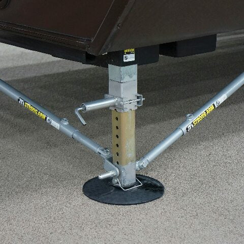 Lippert JT's Strong Arm Replacement Electric RV Stabilizer Jack Pad Adapter Kit, 4 Footpads, Bolt-on or Weld-on Attachment - 314597