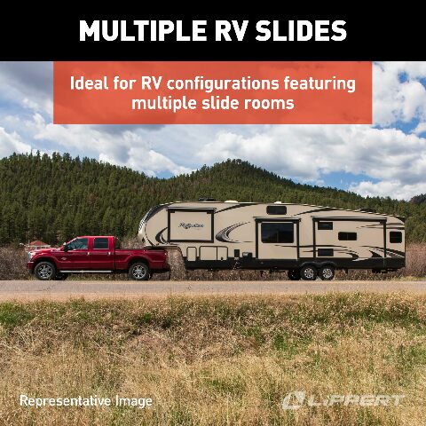 Lippert Replacement 39" Hydraulic Cylinder Compatible with Slide-Outs on 5th Wheel RVs, Travel Trailers and Motorhomes, 24" Stroke, 1-1/2" Bore, Aluminum - 339031