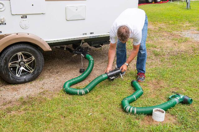 Lippert Waste Master 20' Extension Hose Kit Compatible with RV Sewer System, Secure Leak-Resistant Cam Lock, 5'6" Compressed Compatible with Storage, Puncture-Resistant, Double Female Adapter - 360784