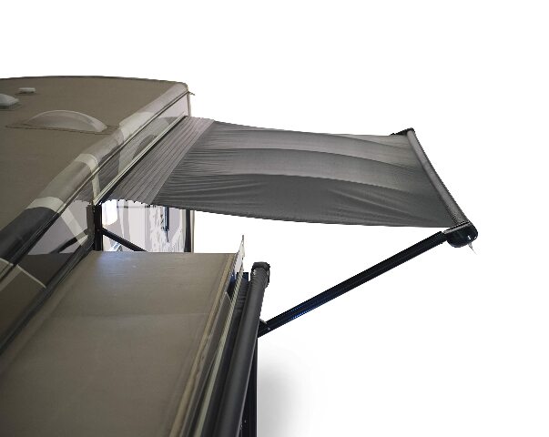 Lippert Components Solera Awnbrella Awning Fabric Support Kit with Rust-Resistant Aluminum Bows to Prevent Sagging on 5th Wheel RVs, Travel Trailers and Motorhomes - 362237