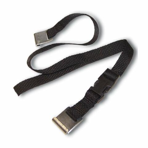 Kwikee Lippert RV Battery Tray Replacement Strap, 33" Long x 3/4" Width, Metal Hooks, Quick Disconnect Clip, Adjustable Buckle Compatible with Easy Access - 366510