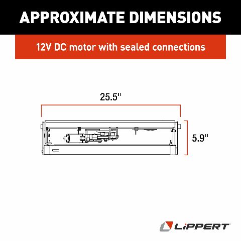Kwikee 35 Series Electric Step Assembly, Logic Control Unit, Power Switch Kit Compatible with RV, Travel Trailers, Hidden Light, 8.5" Step Rise, Anti-Slip Surface, 12V DC Motor, Steel Construction - 3691461