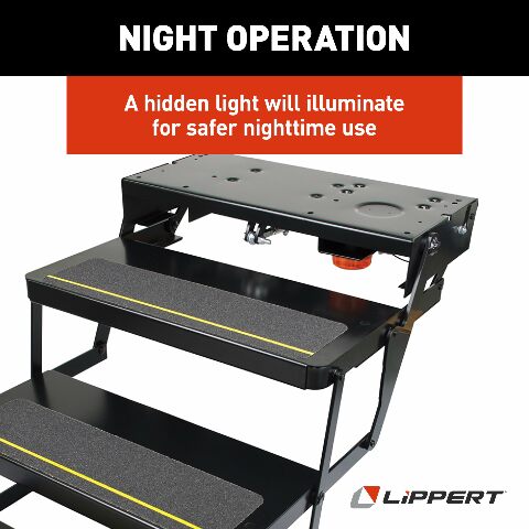 Kwikee 369552 25 Series (7" Rise) Step Assembly with Logic Control Unit and Power Switch Kit