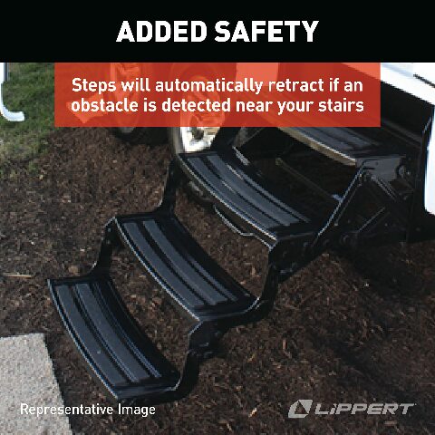 Kwikee 369552 25 Series (7" Rise) Step Assembly with Logic Control Unit and Power Switch Kit