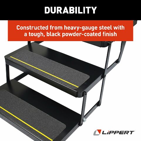 Kwikee 369552 25 Series (7" Rise) Step Assembly with Logic Control Unit and Power Switch Kit