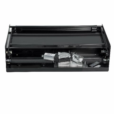 Kwikee 26 Series Electric Step Assembly, Standard Drive Operation, Power Switch Kit Compatible with RV, Travel Trailers, Hidden Light, 8.5" Step Rise, Anti-Slip Surface, 12V DC Motor, Steel Construction - 3711361