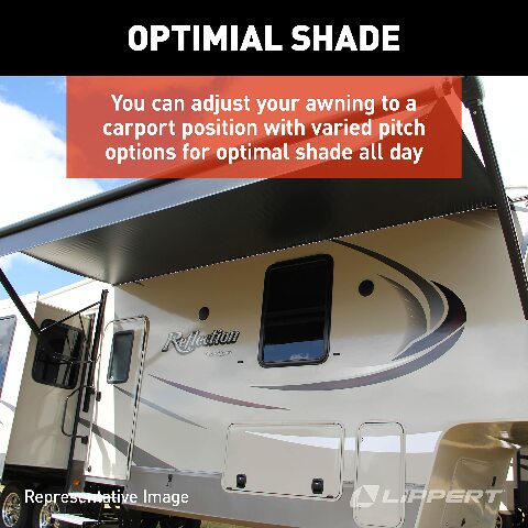 Solera 68"-81" Standard White Classic Universal RV Awning Arms and Hardware Kit, Compatible with Dometic and Carefree Awnings - 434718