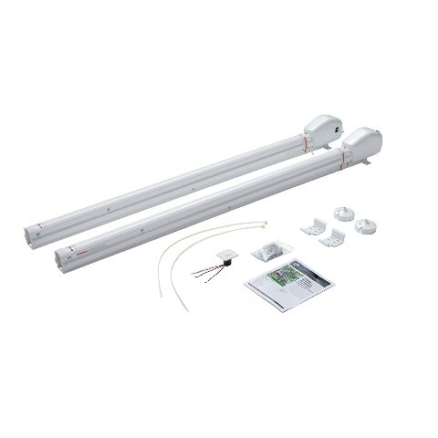 Solera® Standard 12V Universal RV Awning Arms & Hardware Kit, White – Standard 12V RV Awning arms Automatically Extend or Retract – Compatible with Dometic® and Carefree® awnings – 434724