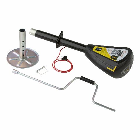 Lippert Smart Jack One-Touch Automatic Power Electric Trailer A-Frame Tongue, 3,500 lbs. Auto-Hitch Memory, Integrated LED Lights, Backlit Controls, Battery Indicator, Quiet - 643589