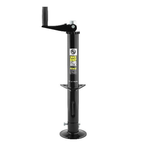 Lippert Quick Drop Tongue Jack Compatible with A-Frame Travel, Cargo, and Utility Trailers or 5th Wheel RVs, Black