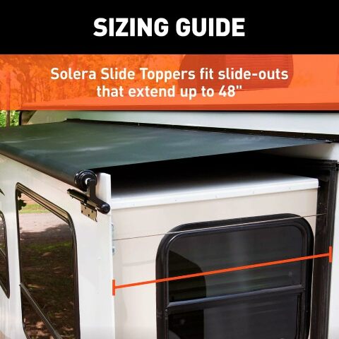 Solera 5000 Series Slide Topper Awning, Black - 6' (5'7" Fabric)