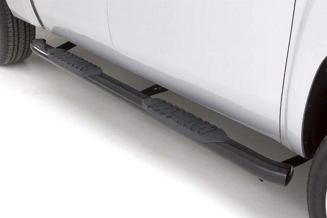 RealTruck Lund 2388 Black Steel 5" Oval Curved Nerf Bars Compatible with Toyota Tundra Access Cab 2007-2018