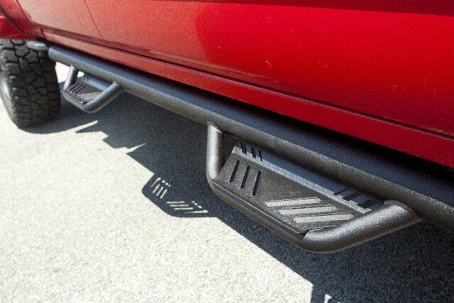 Lund 34641142 Black Steel Terrain HX Step Nerf Bars Compatible with Silverado/Sierra 1500, 2500HD, 3500HD Extended Cab, Diesel 2011-2014