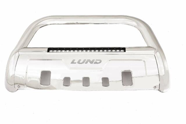 RealTruck Lund 47021207 Polished Stainless Steel Bull Bar with Integrated 20" LED Light Bar Compatible with Ford F-250, F-350, F-450, F-550 2011-2016
