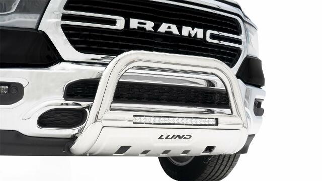 RealTruck Black Bull Bar W/Led Light Bar Compatible with Ram 1500 2019