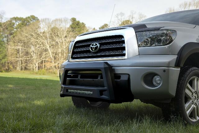 Lund 86521209 Revolution Bull Bar with Integrated LED Light Bar, Black Steel Compatible with Toyota Tundra; Sequoia 2008-2019
