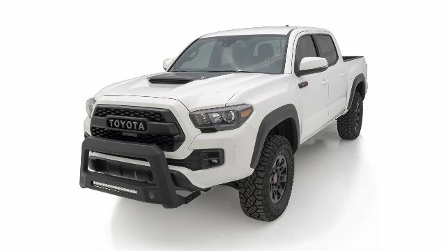 Lund 86521213 Revolution Bull Bar with Integrated LED Light Bar, Black Steel Compatible with Toyota Tacoma 2016-2019
